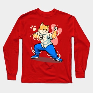 karate shiba dog Long Sleeve T-Shirt